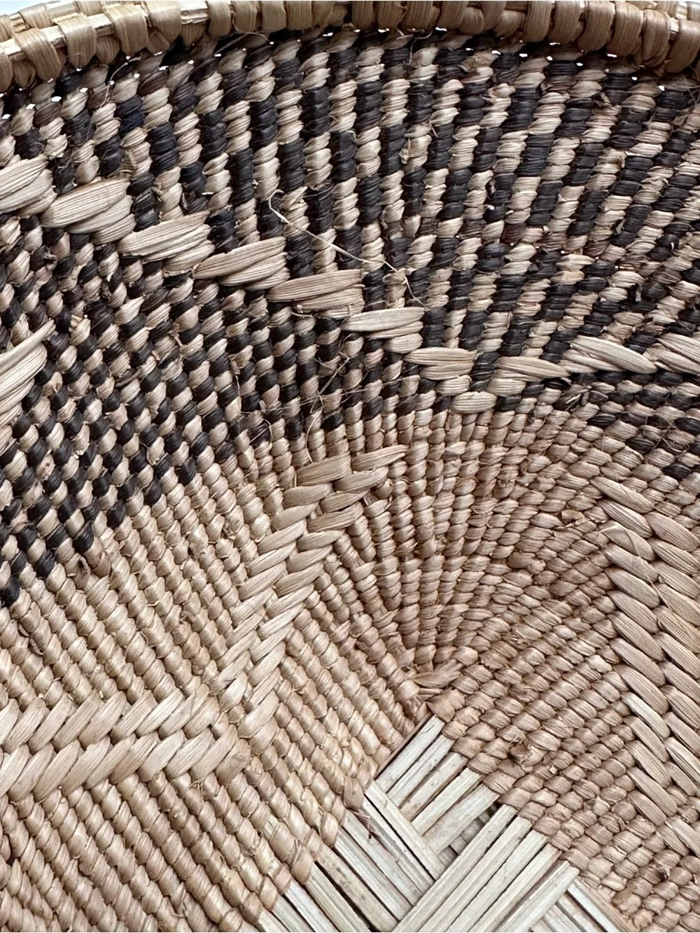 Vintage African Tonga Hand Woven Basket Bowl - 8